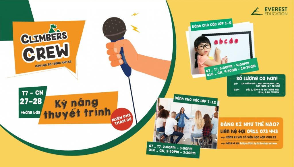 câu lạc bộ tiếng anh kỹ năng thuyết trình